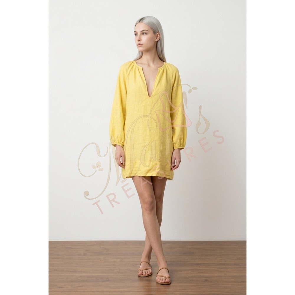 Reformation Yellow Shift Dress Sz M